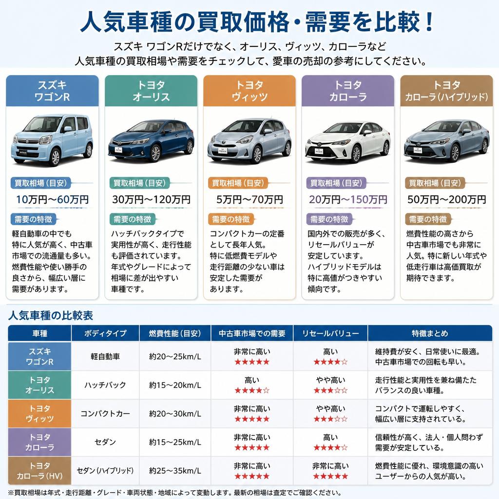 3. 人気車種との比較