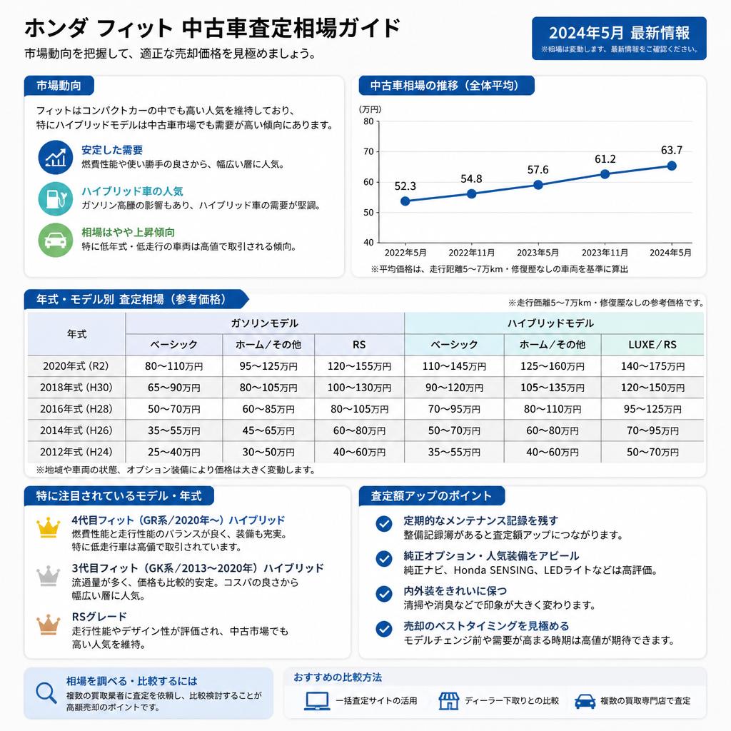 ホンダフィットの査定相場