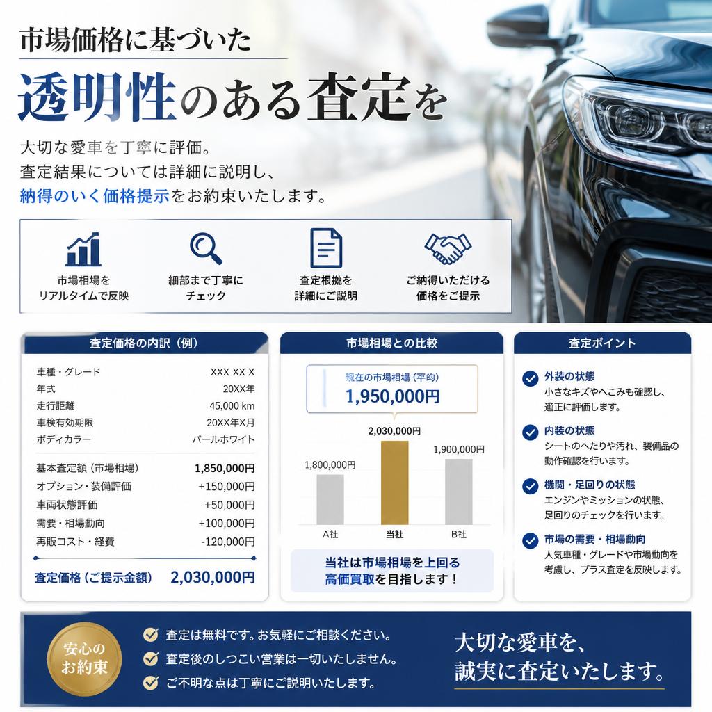 お客様の信頼を得る査定の仕組み