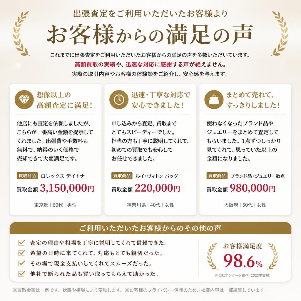 実際のお客様の声