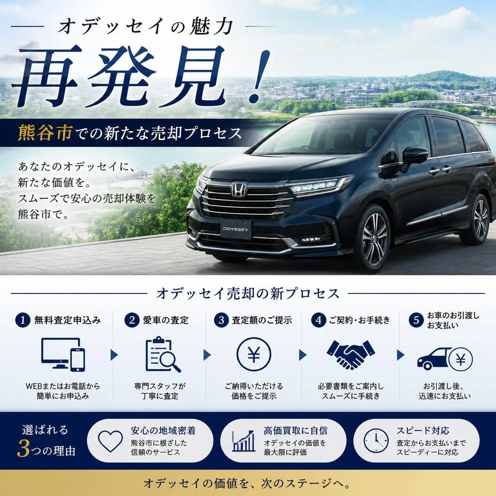 オデッセイの魅力再発見！熊谷市での新たな売却プロセス
