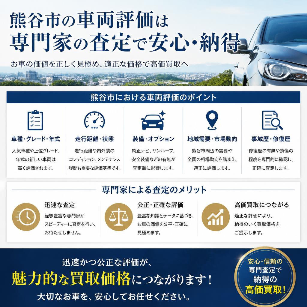 熊谷市での車両評価の重要性