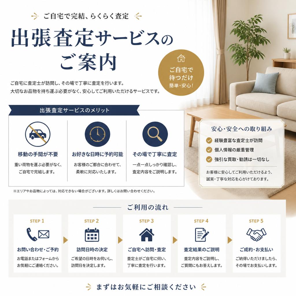 出張査定で手間なし取引
