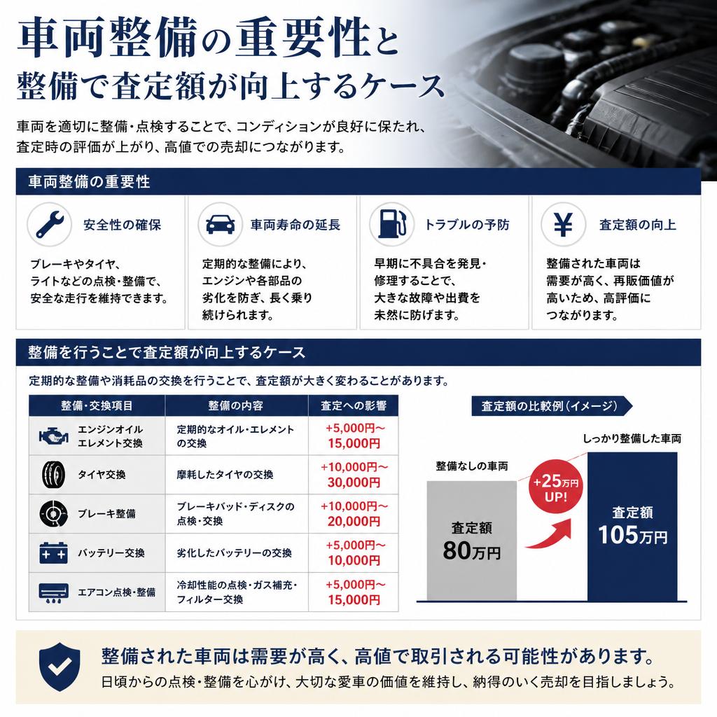 整備は価値を決めるカギ！