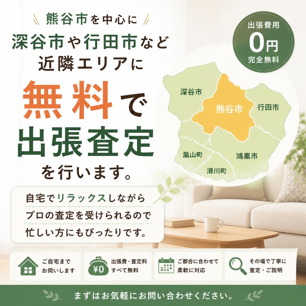 熊谷市周辺での無料出張査定