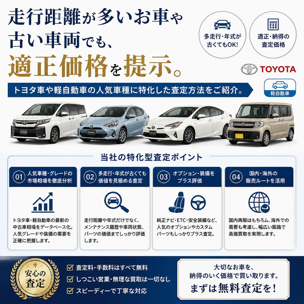 走行距離が多いお車への柔軟な対応