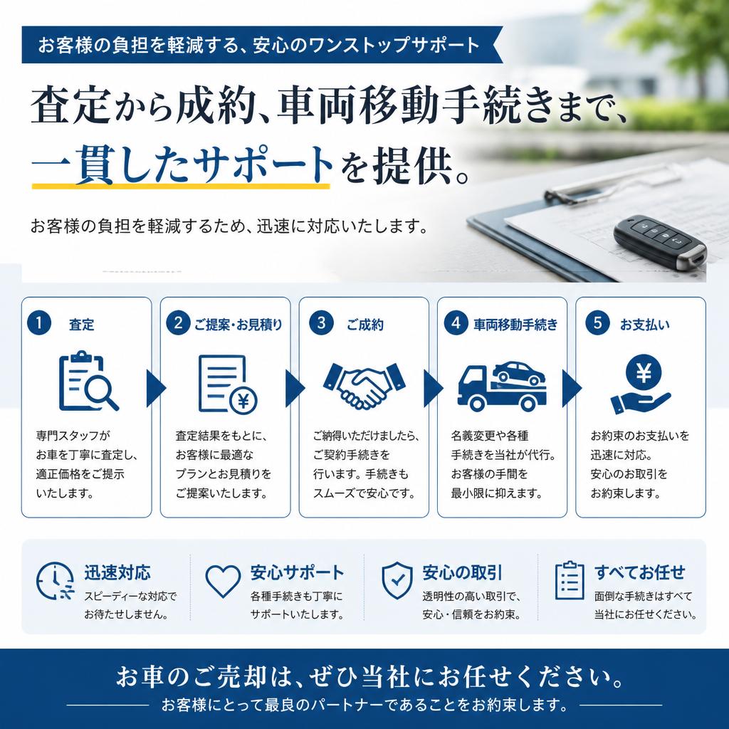 スムーズな車両販売と手続き
