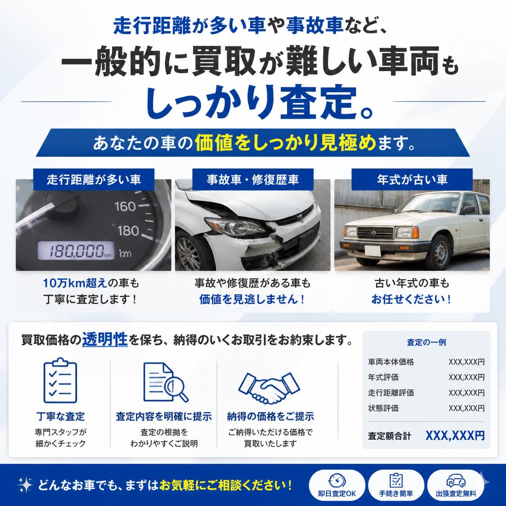 どんな車でも買取可能