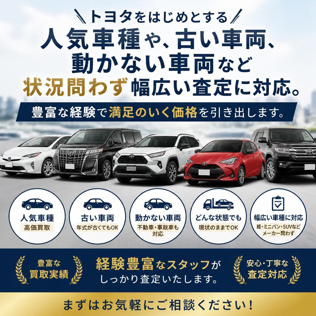 車種別査定と豊富な経験