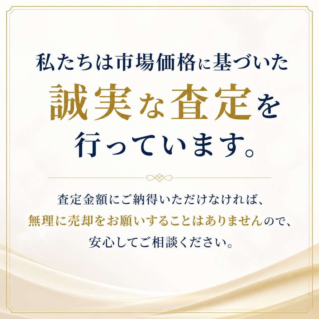 誠実な査定で納得の価格提示！