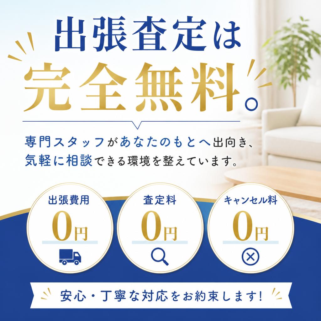 無料で出張査定、気軽に相談