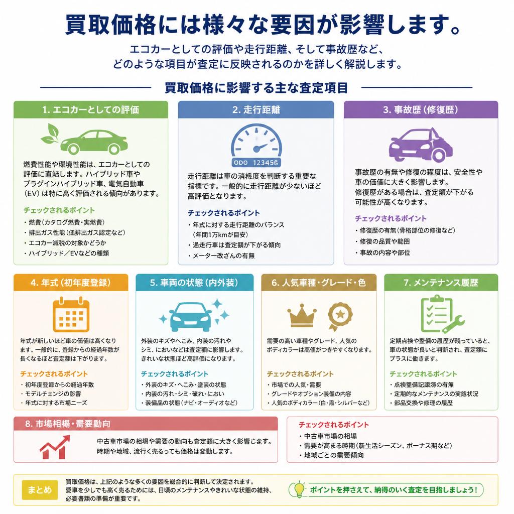 買取価格を左右する要因