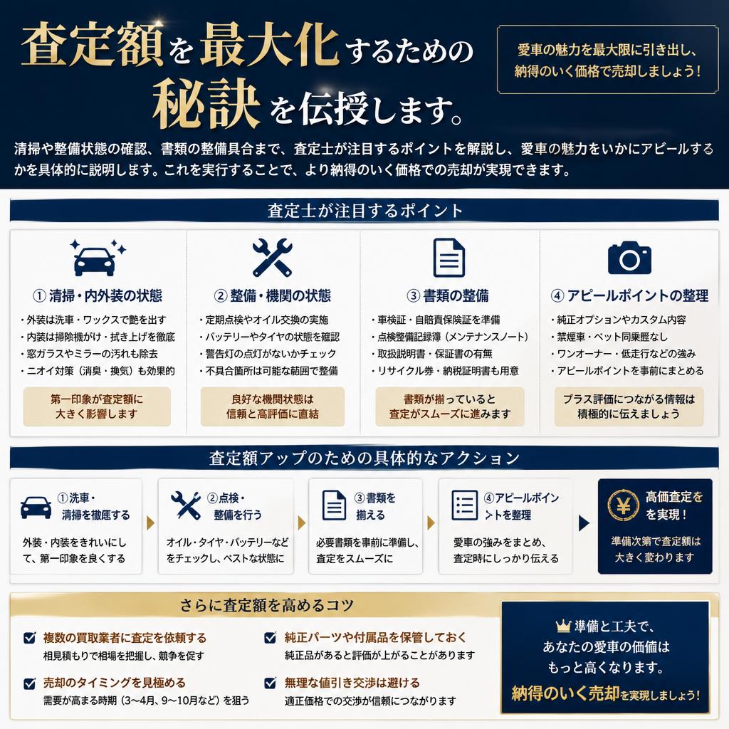 査定額をアップさせるためのポイント