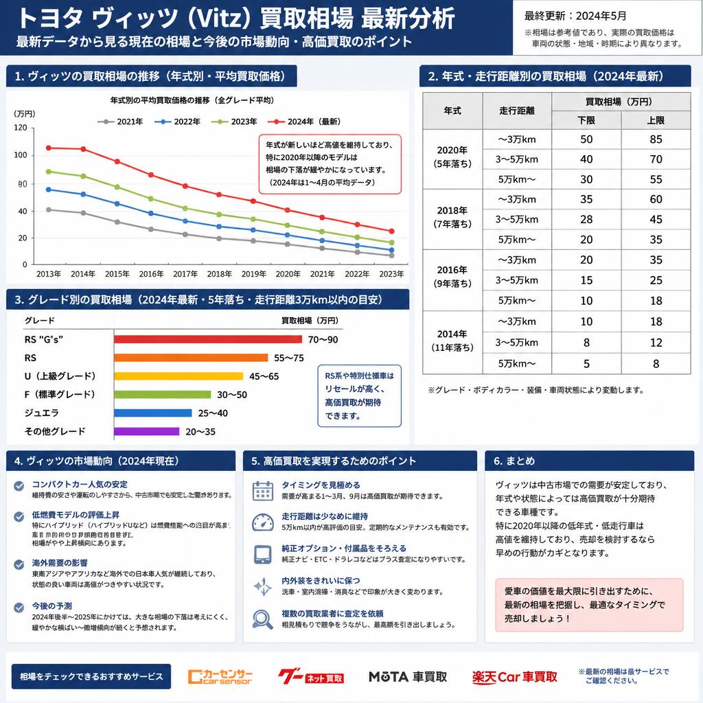 ヴィッツの買取相場と今後の市場動向