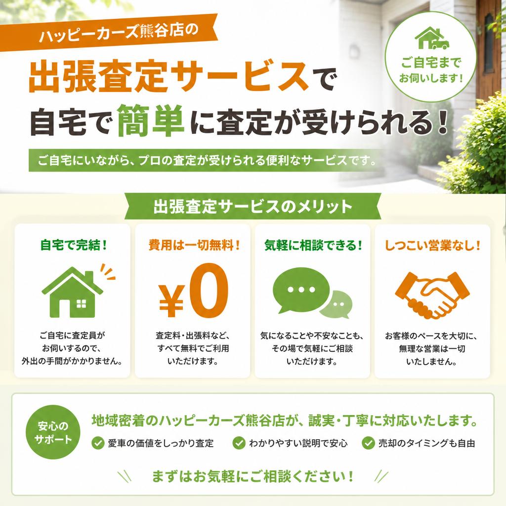 出張査定で安心査定！