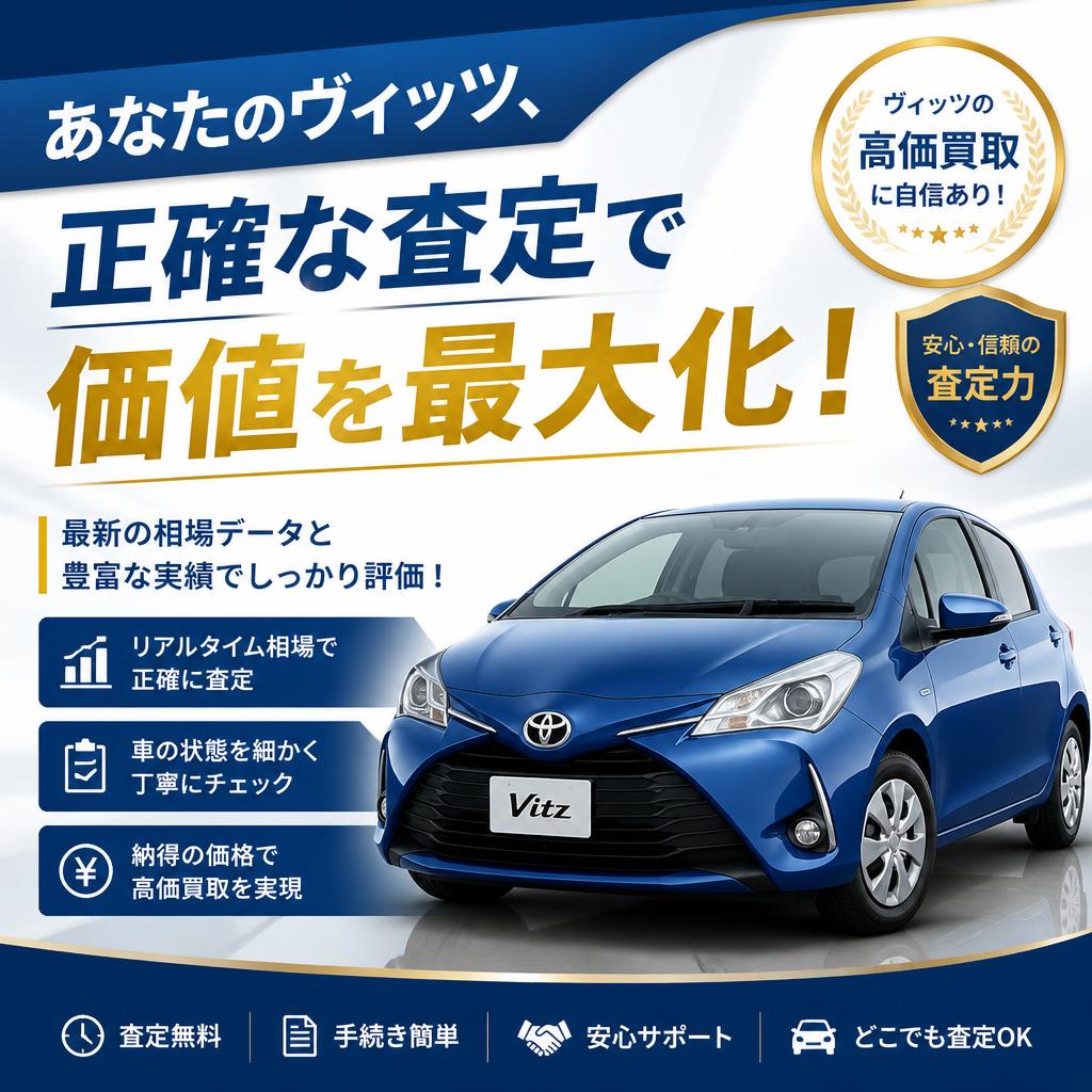 あなたのヴィッツ、正確な査定で価値を最大化！