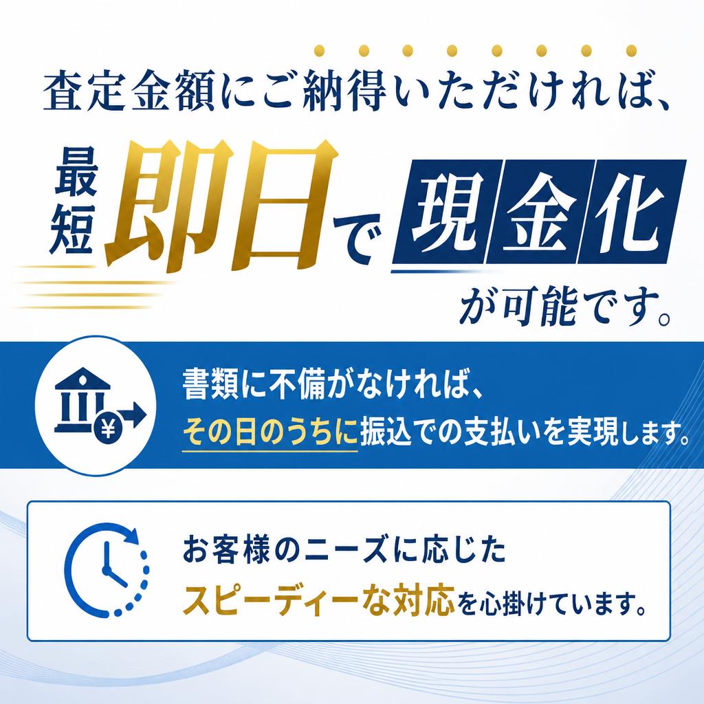 安心の即日支払いシステム