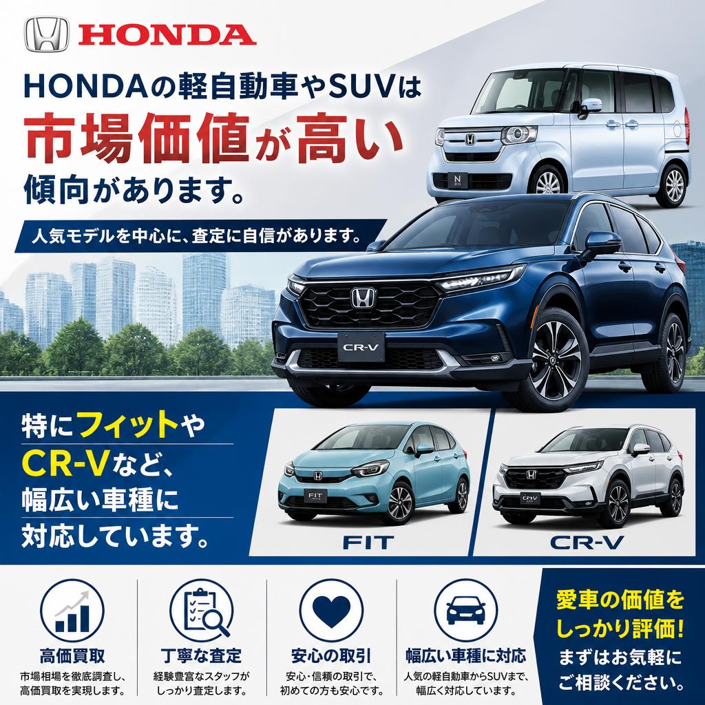 軽自動車もSUVも高額査定！