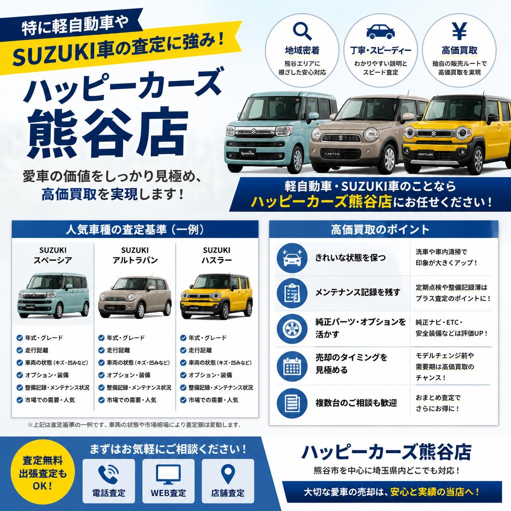 軽自動車・SUZUKI車専門の査定
