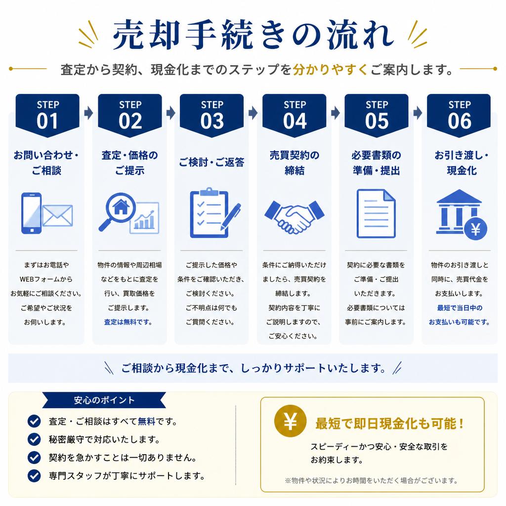 簡単な売却手続き