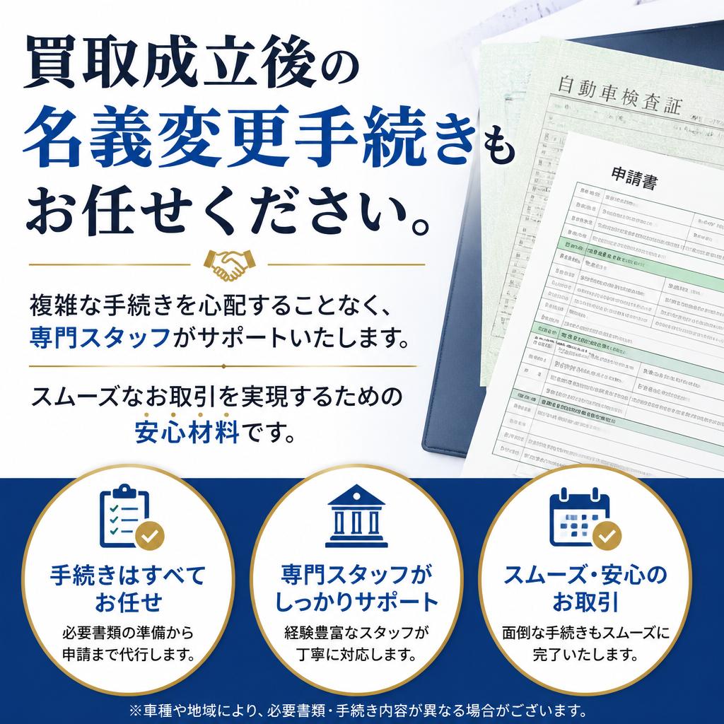 手続きもスムーズに！名義変更のサポート