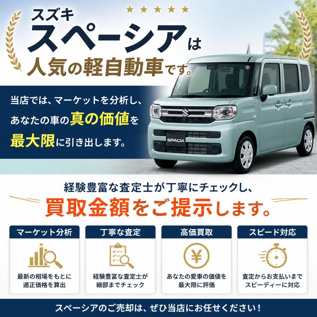スズキスペーシアの高価買取の理由
