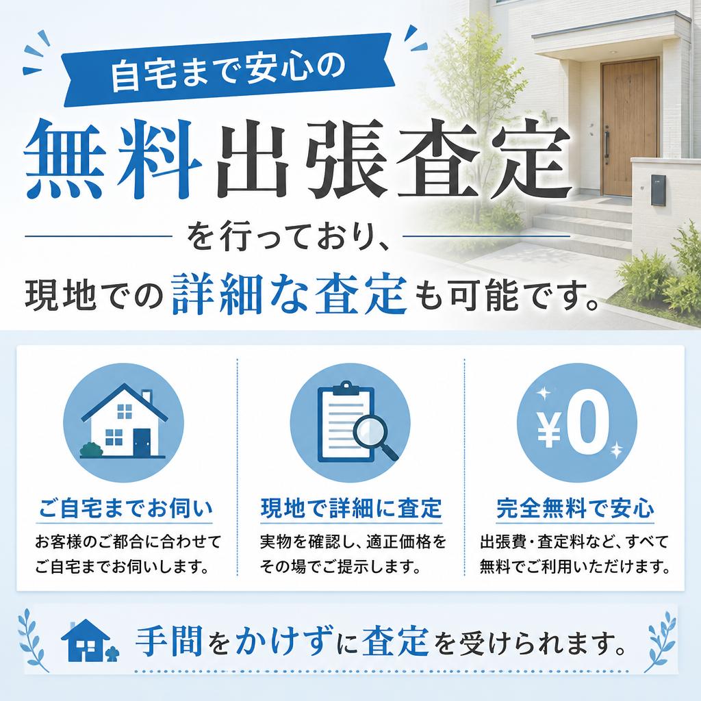 無料出張査定で安心!