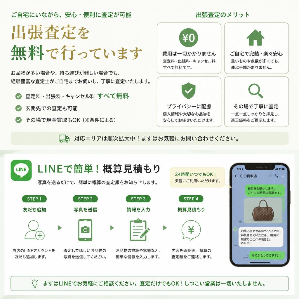 4. 出張査定とLINE概算見積もりの利用
