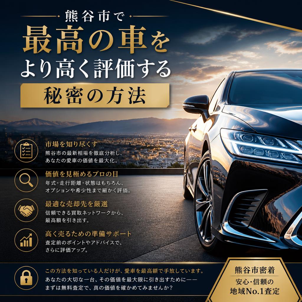 熊谷市で最高の車をより高く評価する秘密の方法