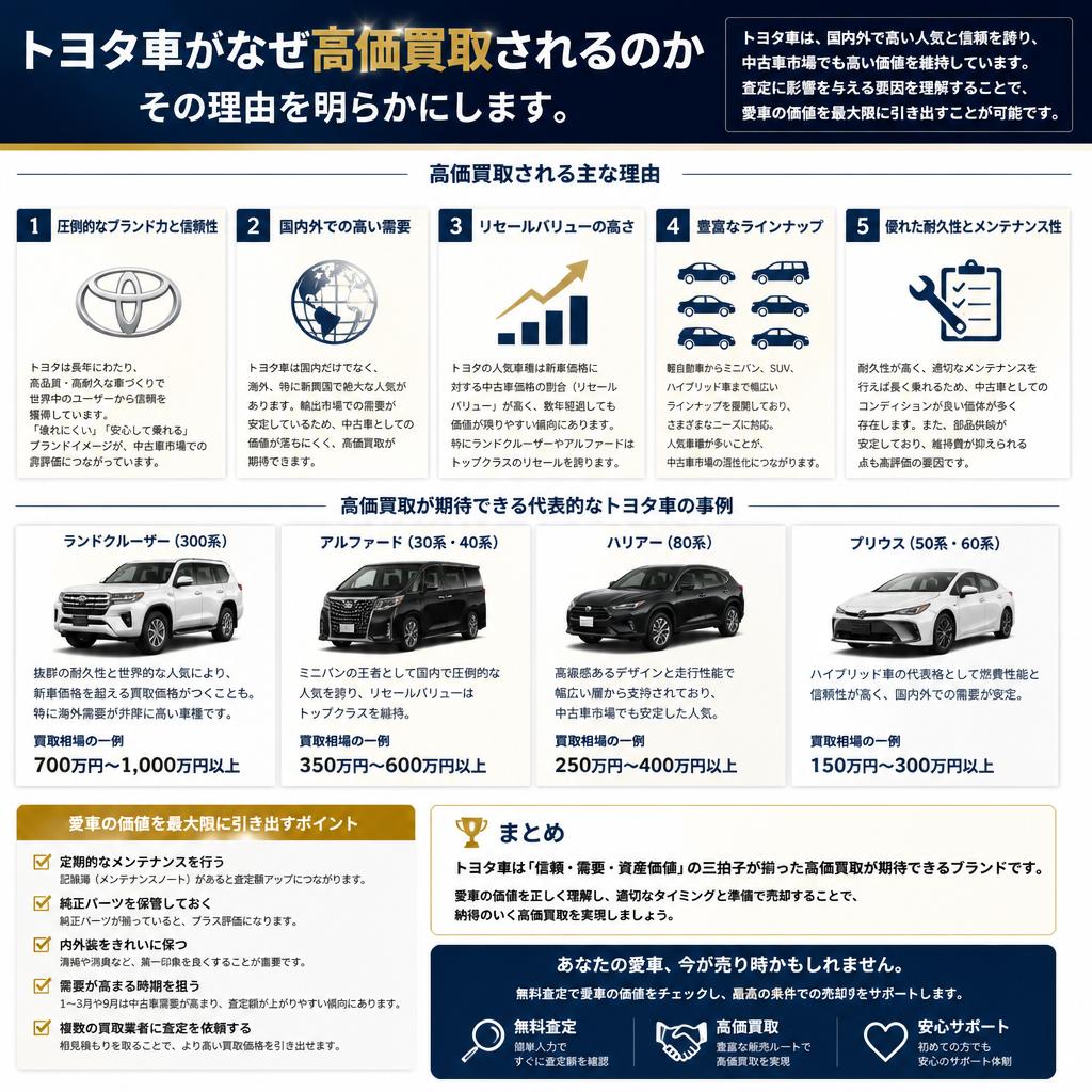 トヨタ車の買取事情