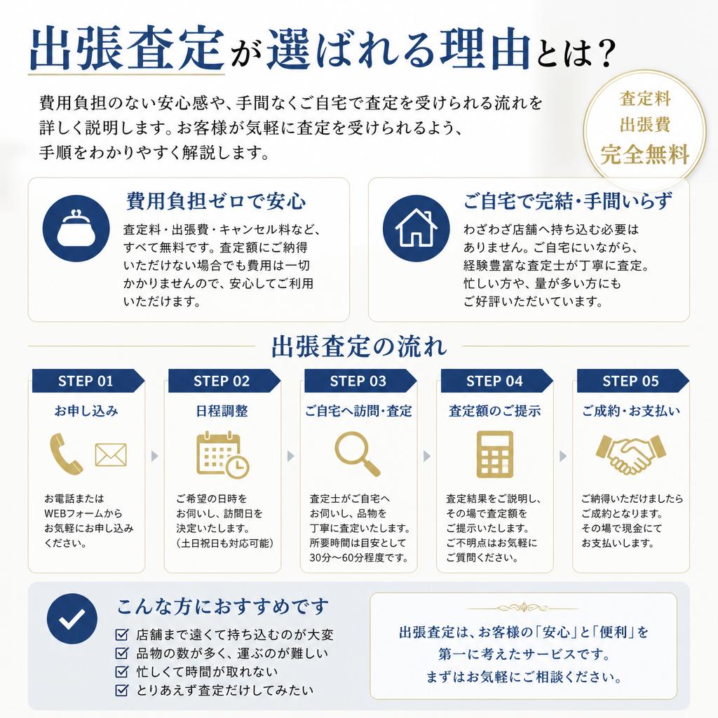 出張査定の利点と流れ