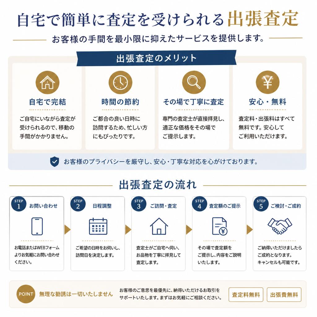 出張査定で手間いらず