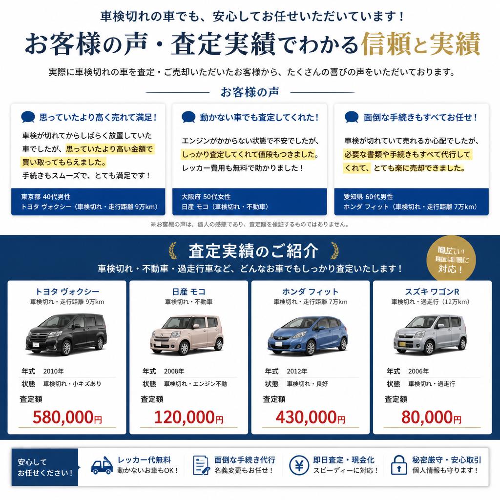 お客様の声・査定実績