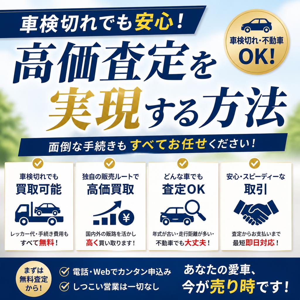 車検切れでも安心！高価査定を実現する方法