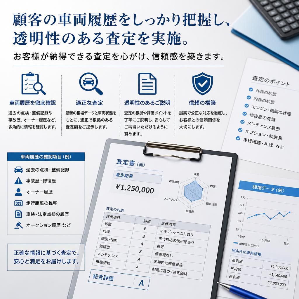 車両履歴に基づく透明な査定