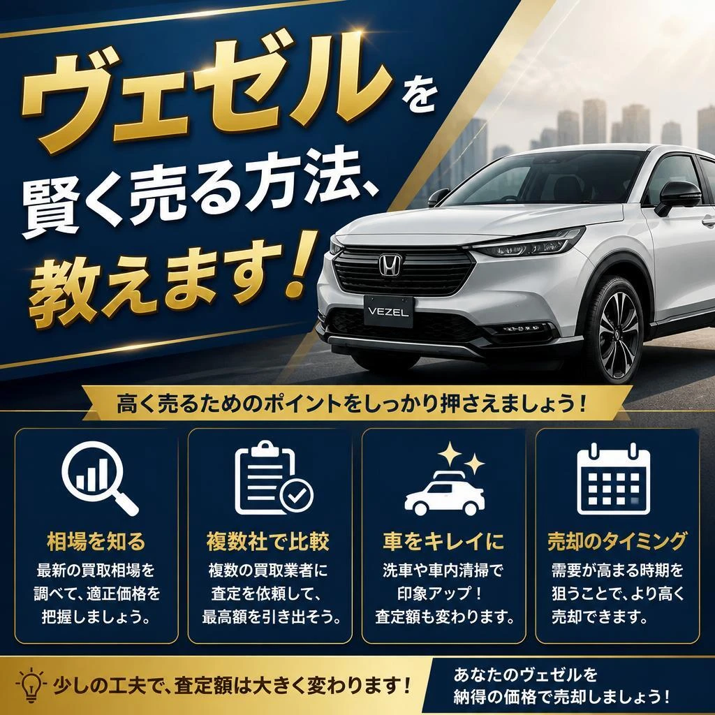 ヴェゼルを賢く売る方法、教えます！