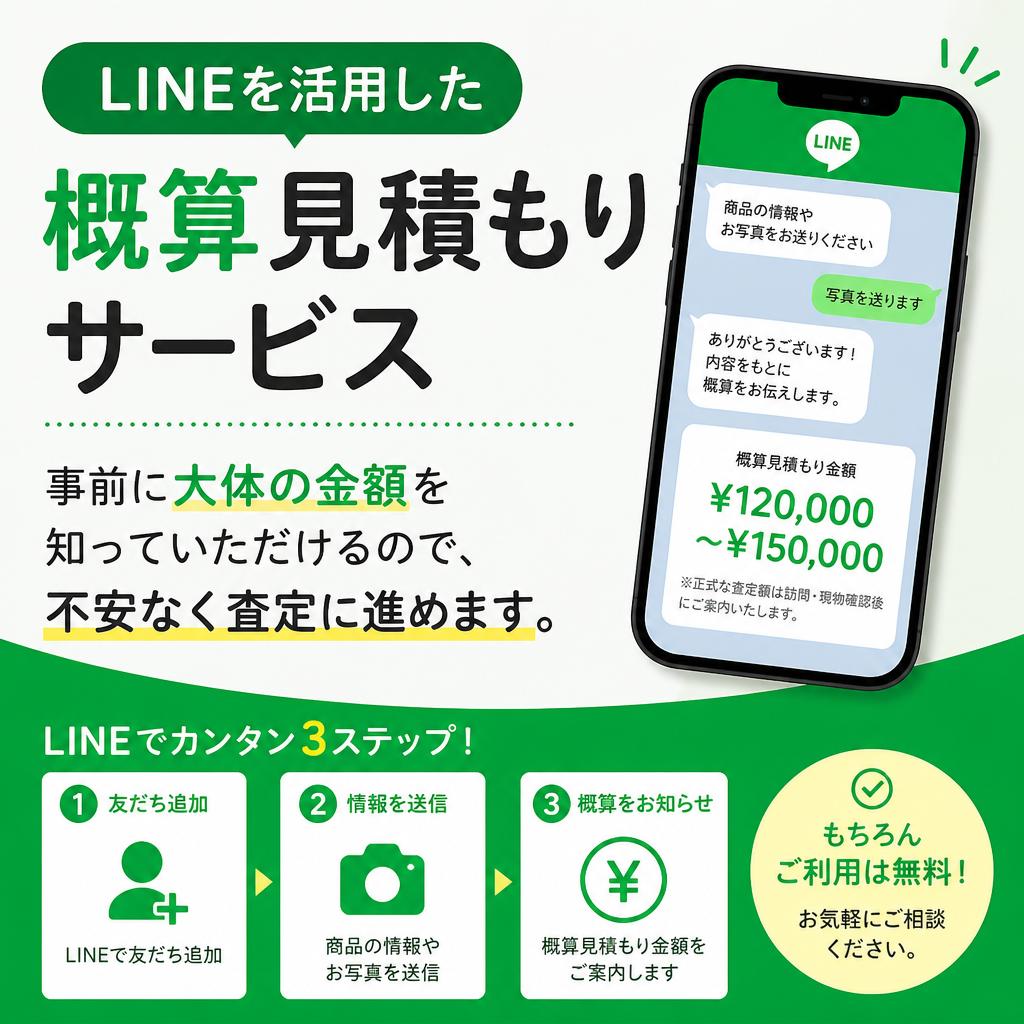 事前に安心！LINEを使った概算見積もり