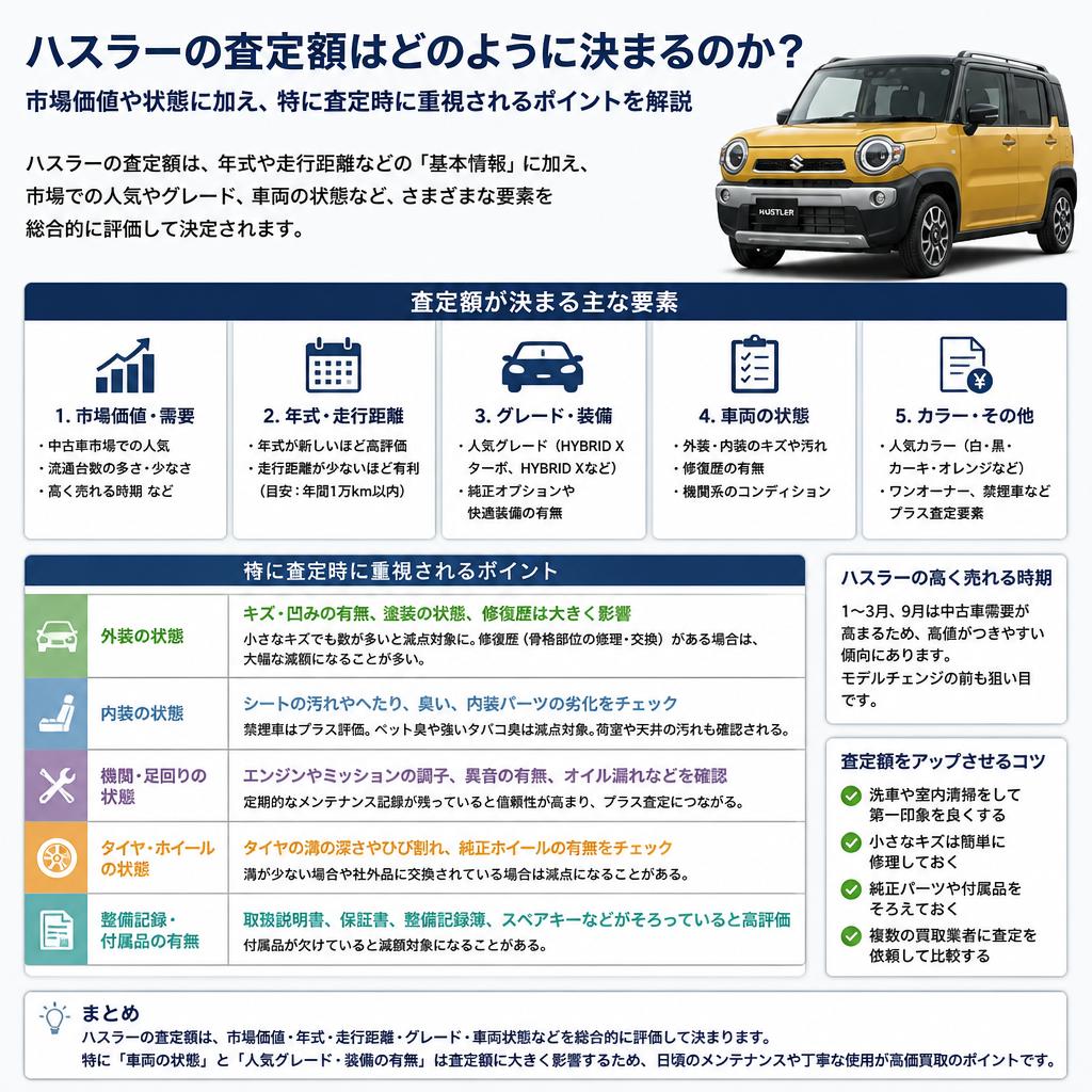 人気のハスラー、査定額の決め手は？