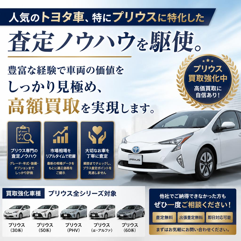 トヨタ車に特化した査定ノウハウ