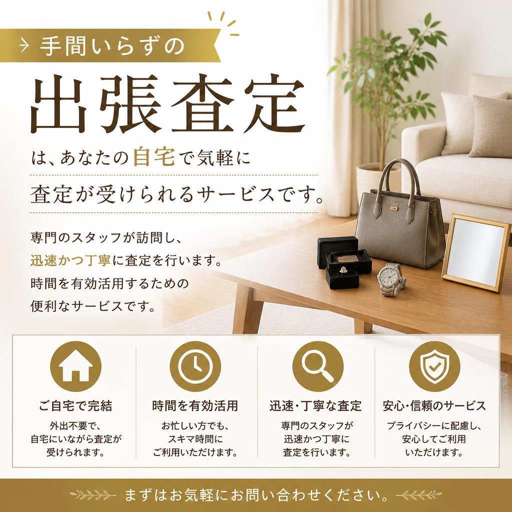 出張査定で手軽に買取！