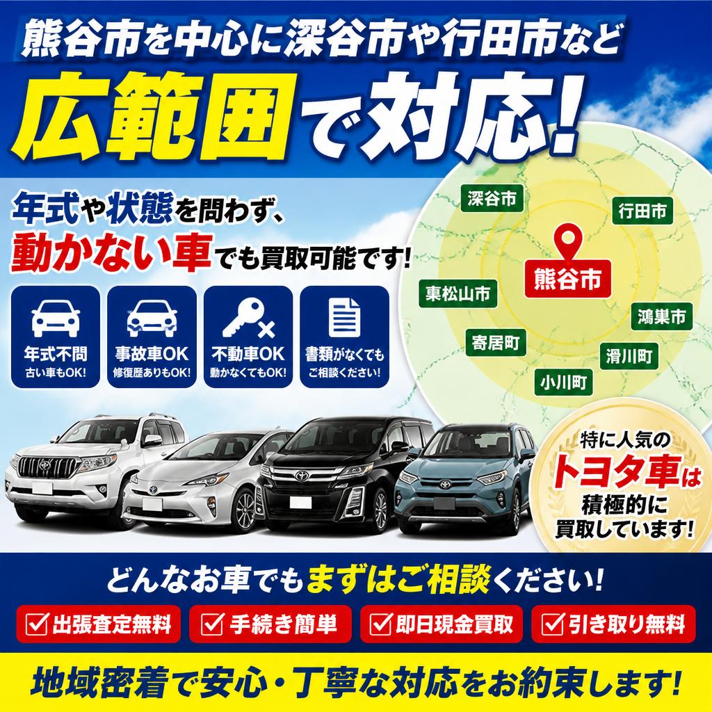 対応エリアと買取可能な車