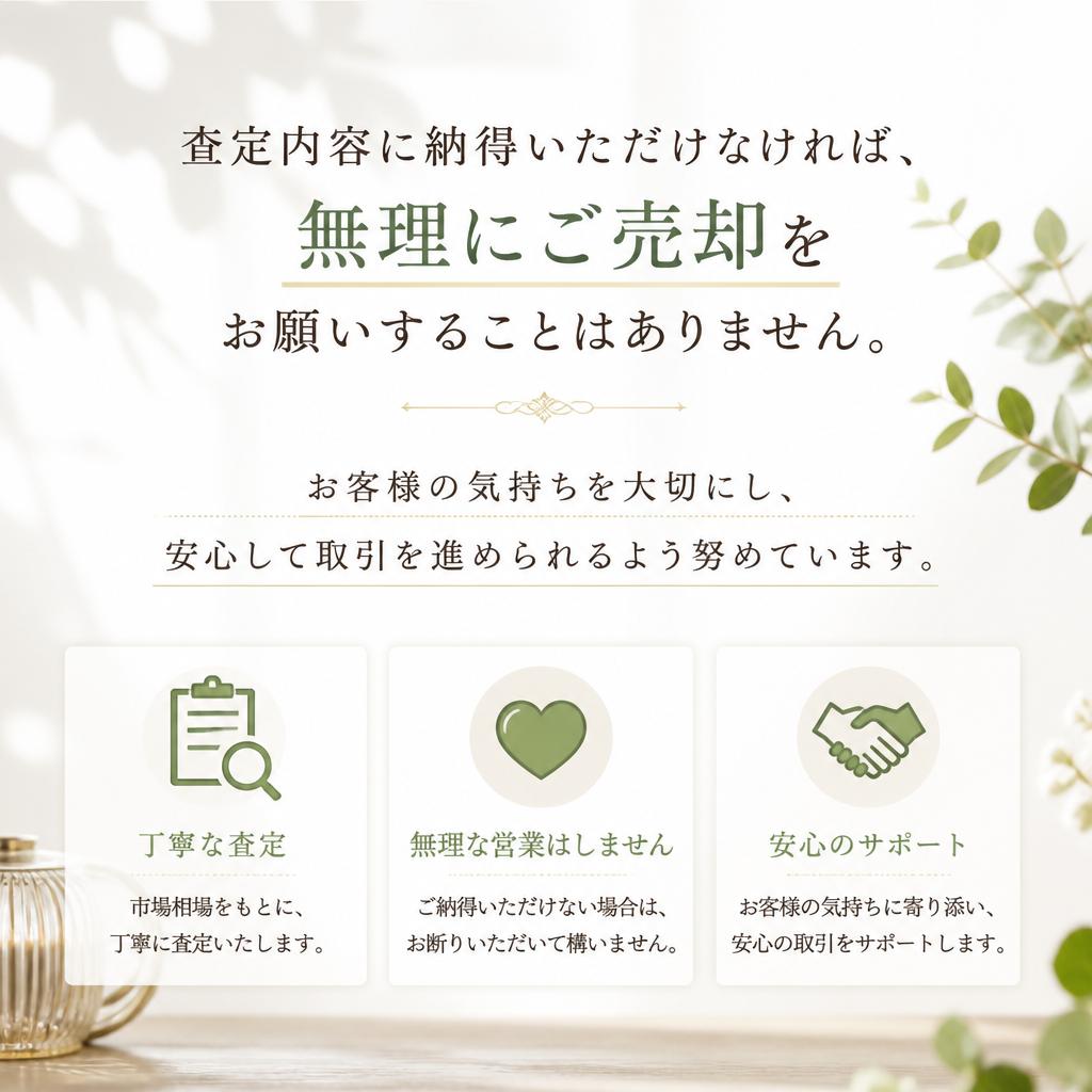満足度の高い取引を約束します！
