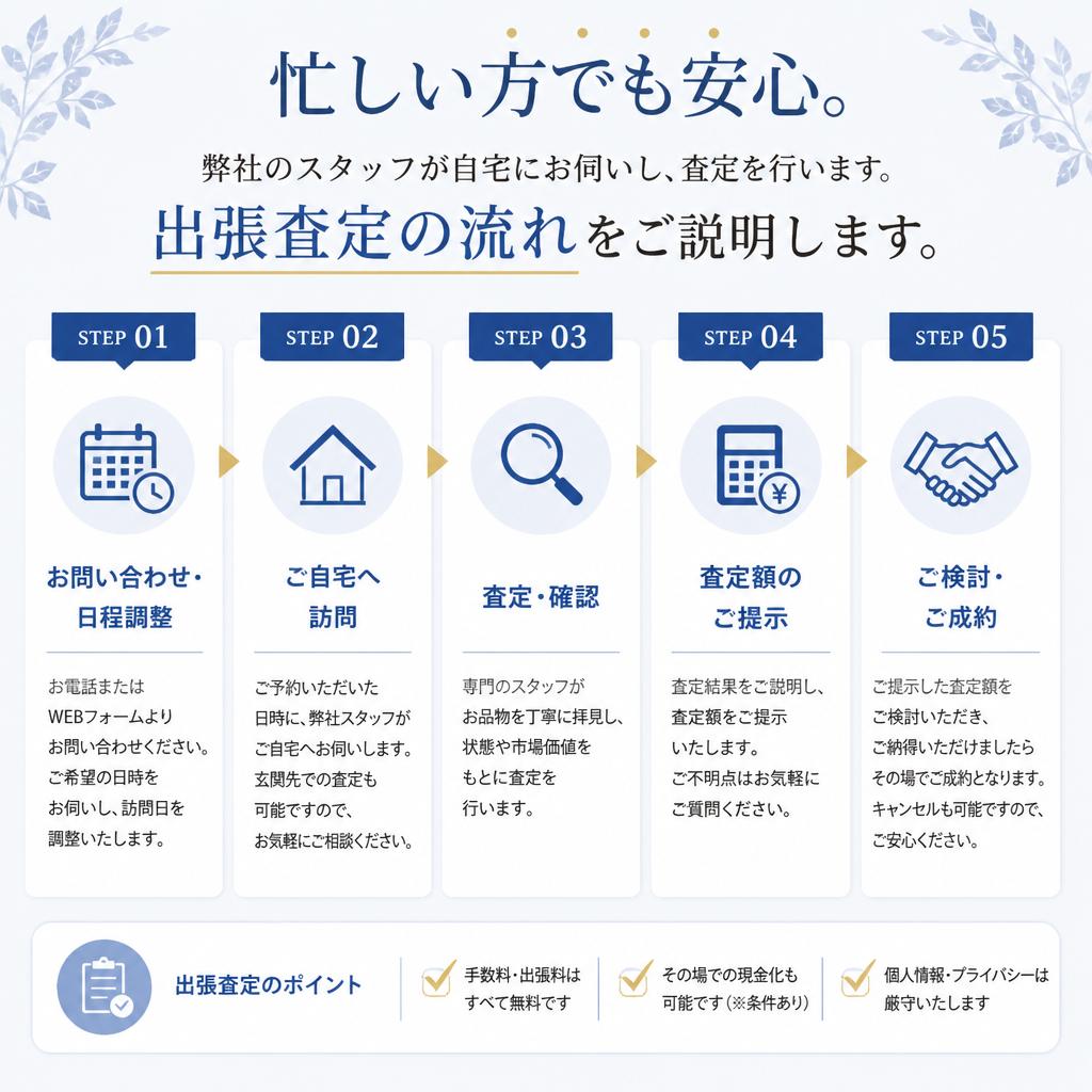 2. 出張査定で手間なし！自宅で簡単査定