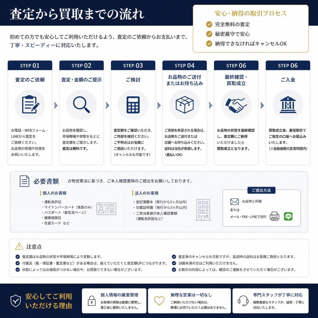 4. 買取の流れを詳しく解説！スムーズな手続き