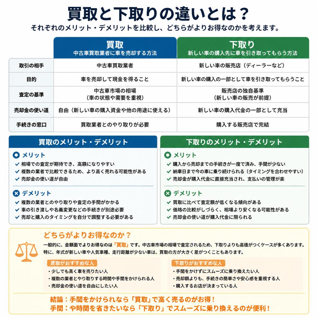 買取と下取りの違いを理解しよう