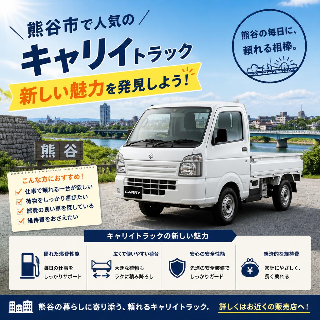 熊谷市で人気のキャリイトラック、新しい魅力を発見しよう！